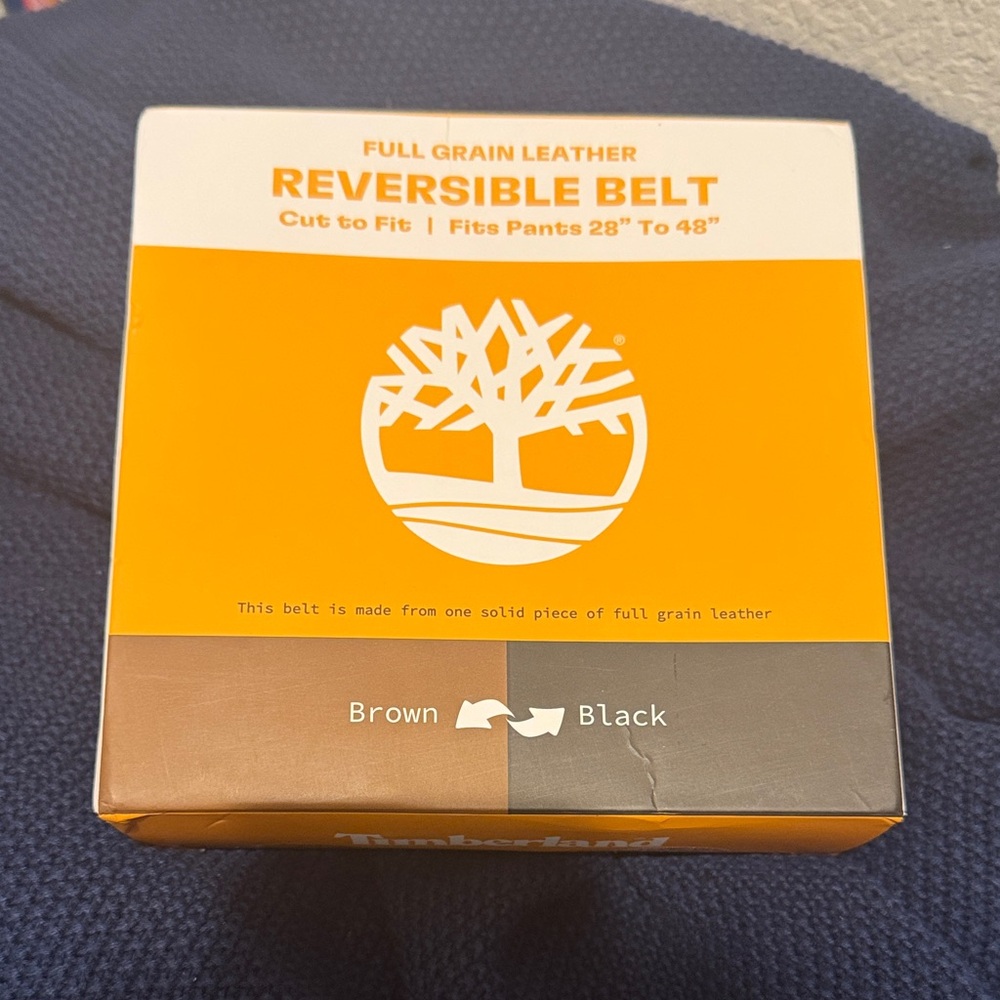 New🆕Timberland Reversible Full Grain Leather Belt - Size 28”-48”( brown/black )